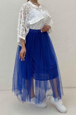 دامن توری کمر پیله داخل آستردار 1002