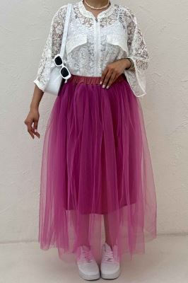 دامن توری کمر پیله داخل آستردار 1002