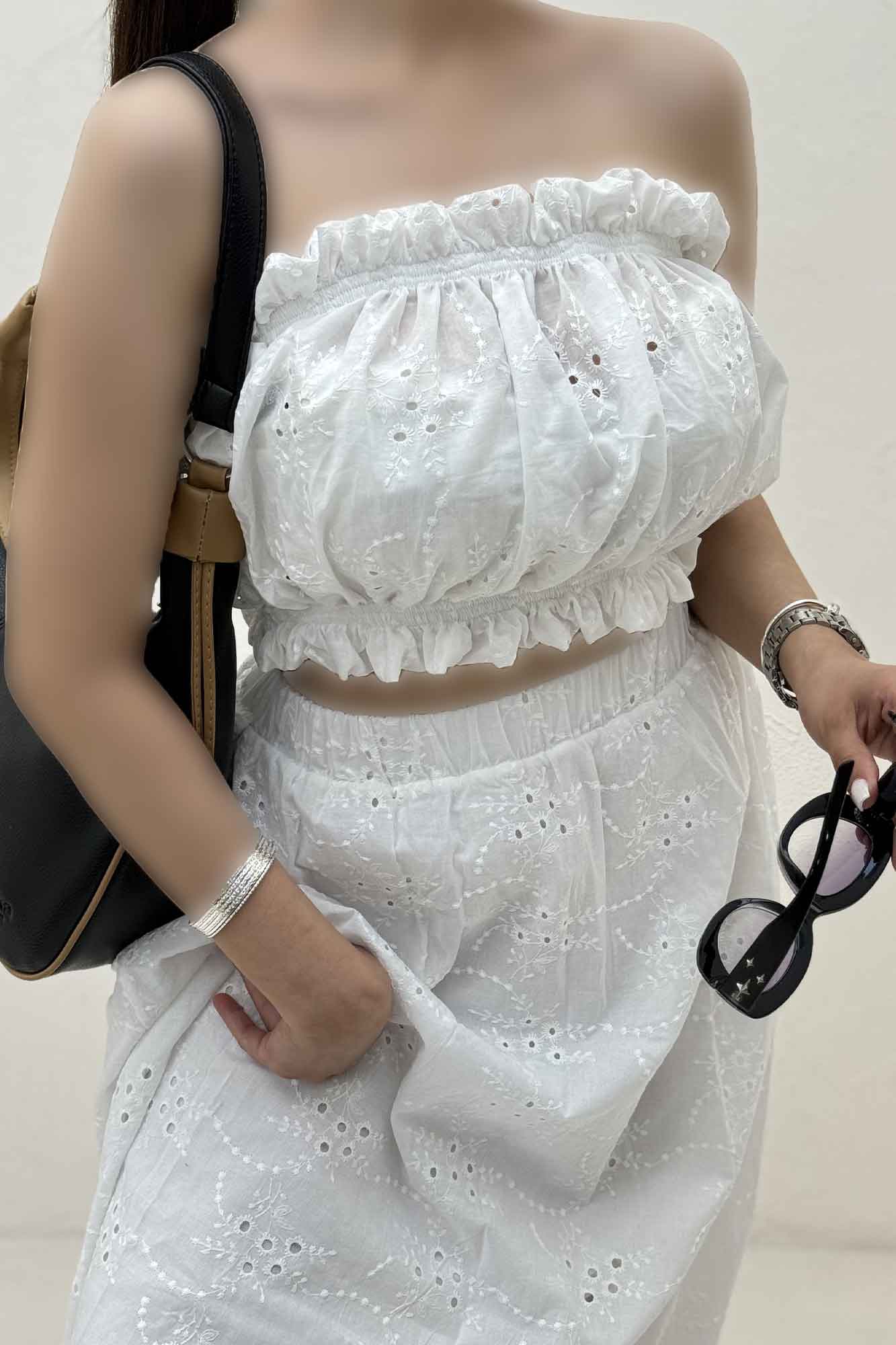 ست دکلته دامن خامه دوزی 1014