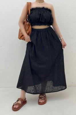 ست دکلته دامن خامه دوزی 1014