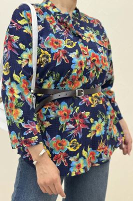 شومیز لینن زارا طرحدار ایتالیایی 1012