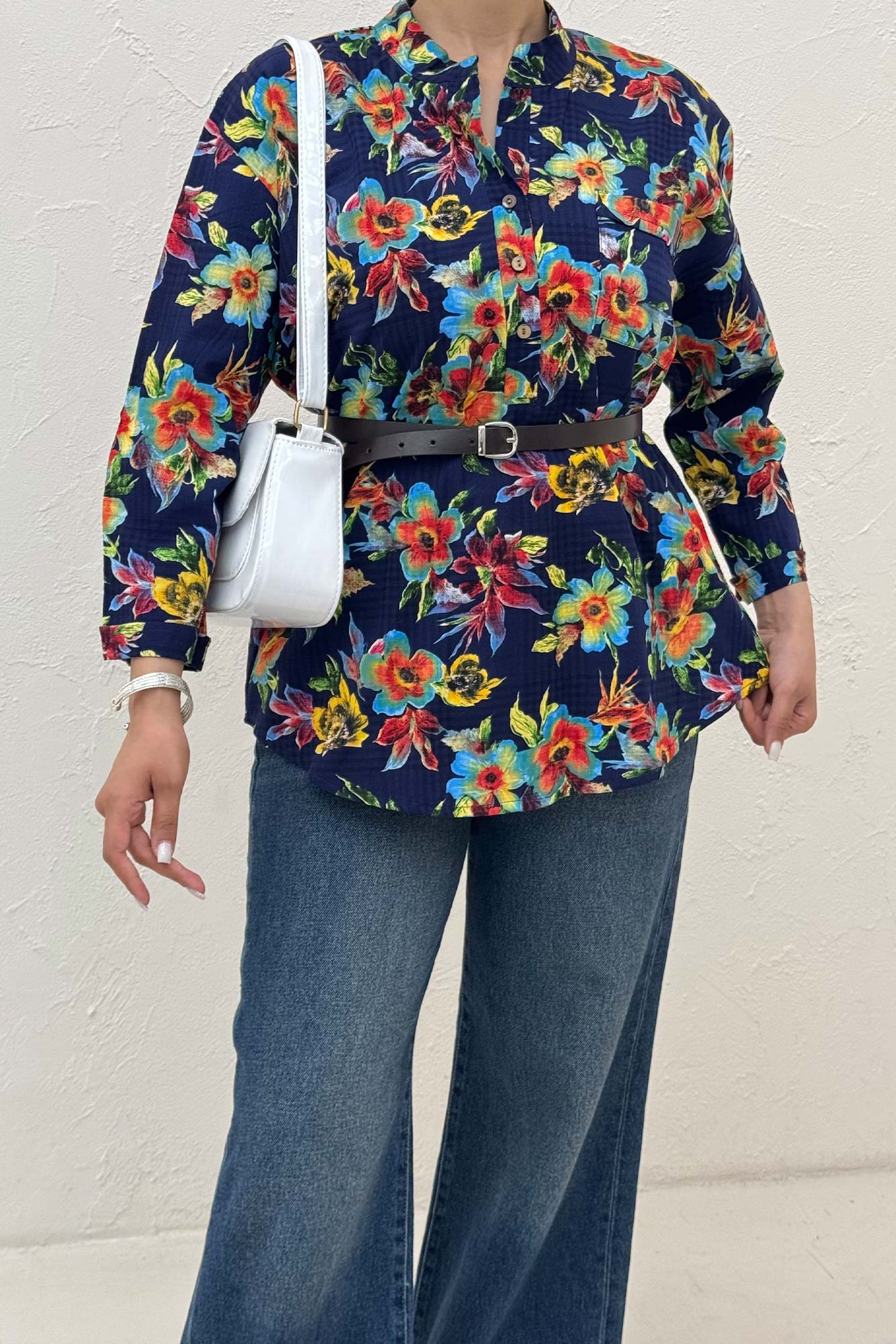 شومیز لینن زارا طرحدار ایتالیایی 1012