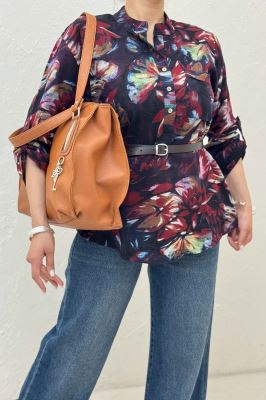 شومیز لینن زارا طرحدار ایتالیایی 1012