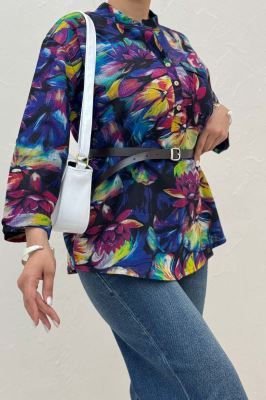 شومیز لینن زارا طرحدار ایتالیایی 1012