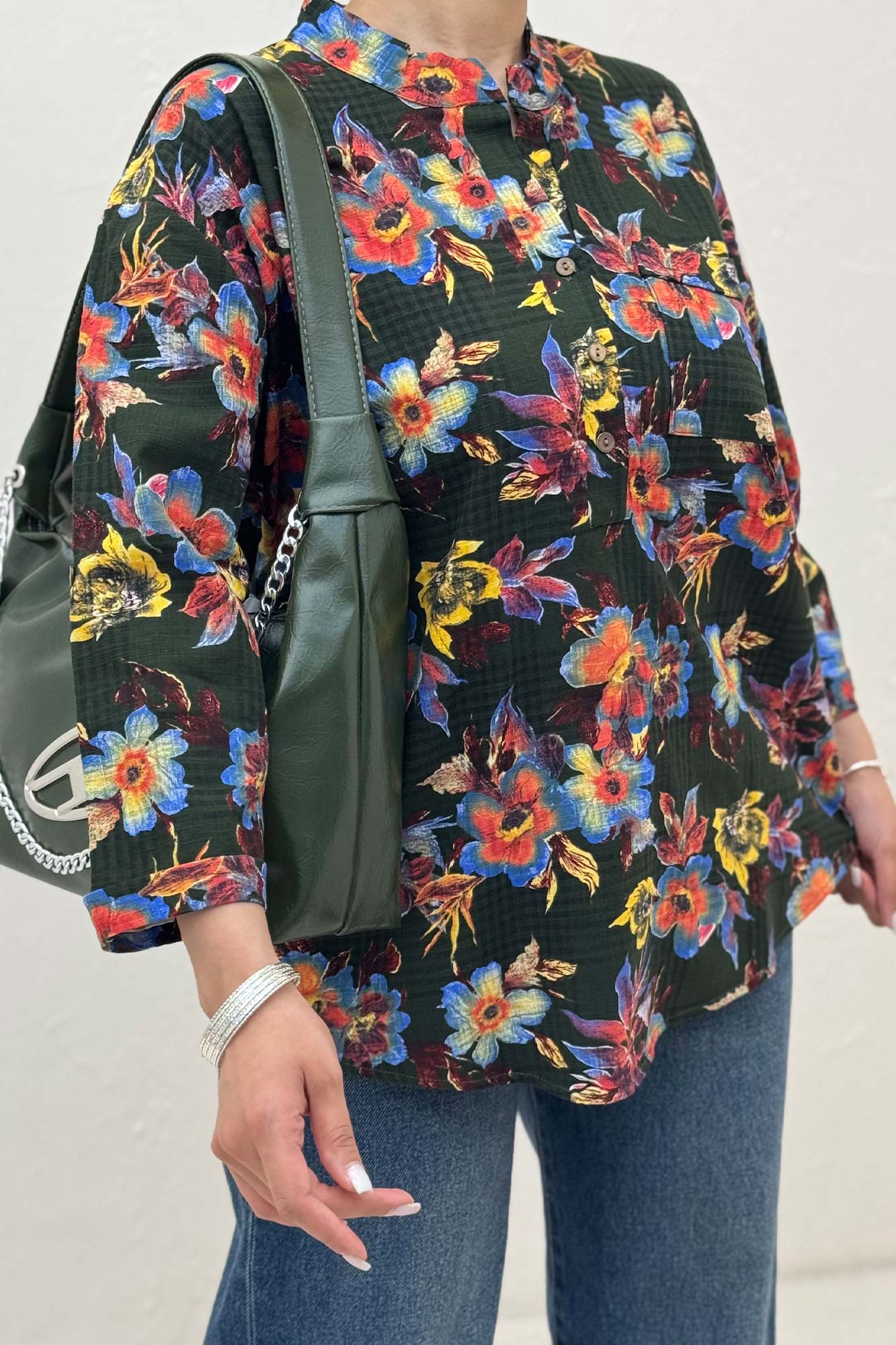 شومیز لینن زارا طرحدار ایتالیایی 1012