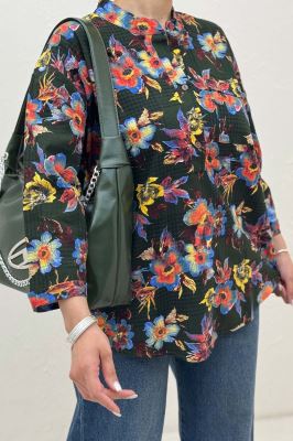 شومیز لینن زارا طرحدار ایتالیایی 1012