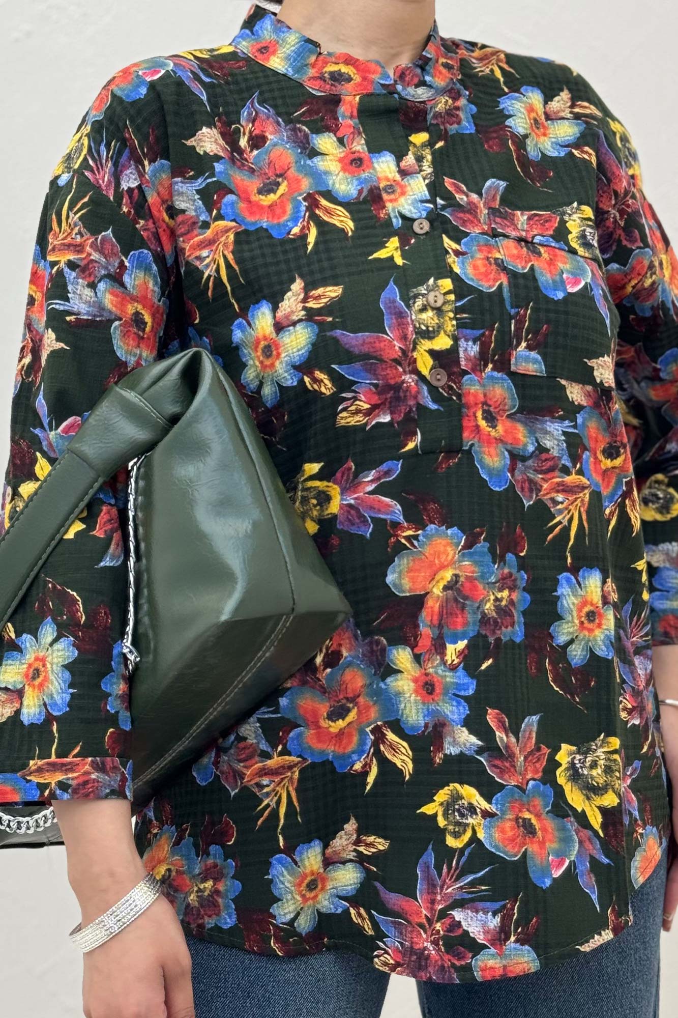 شومیز لینن زارا طرحدار ایتالیایی 1012