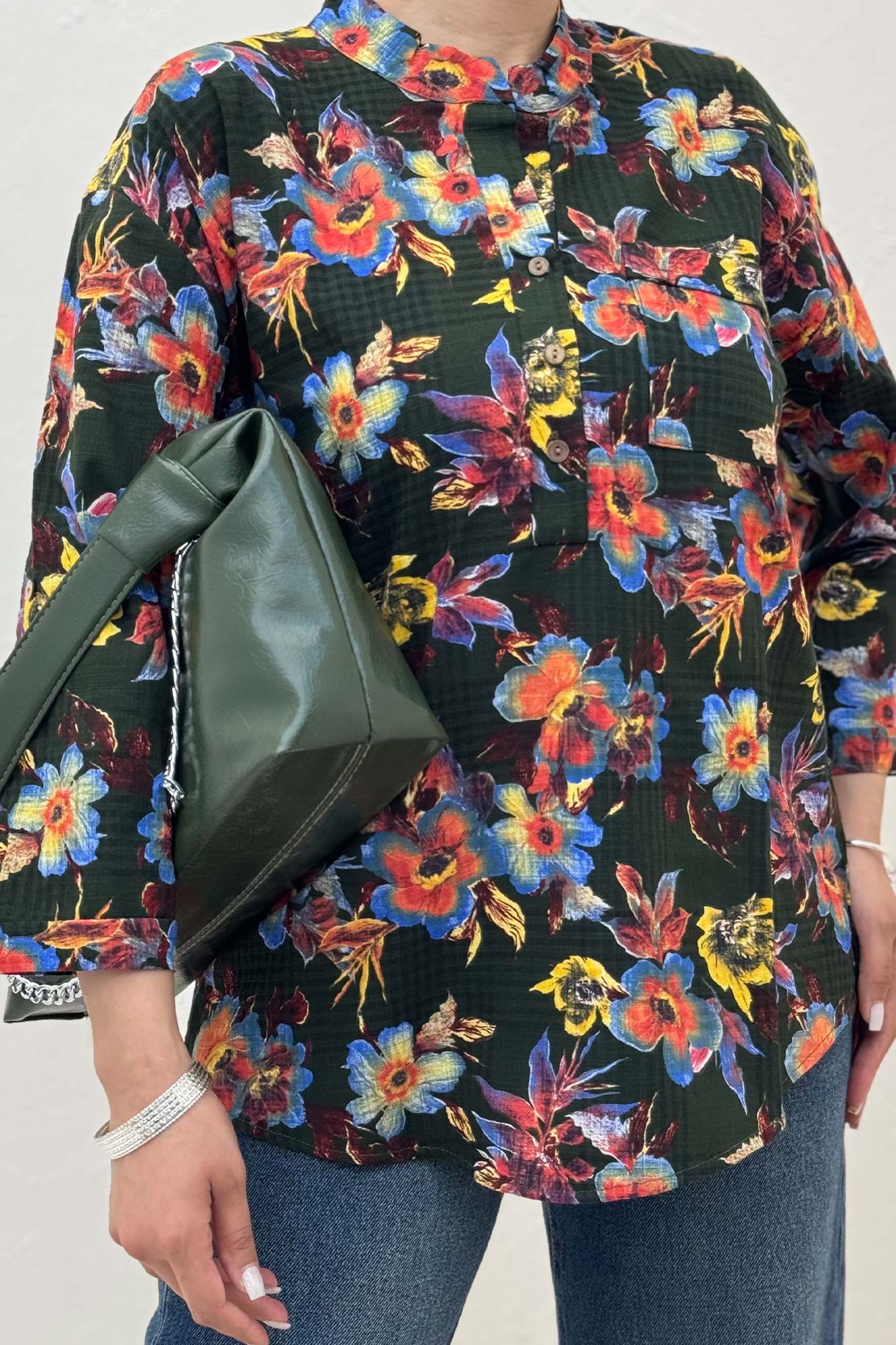 شومیز لینن زارا طرحدار ایتالیایی 1012