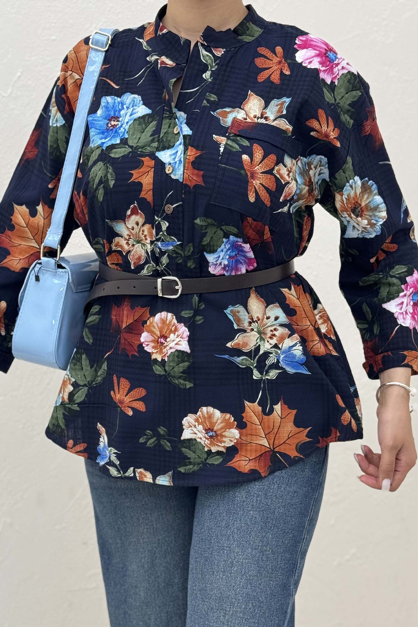 شومیز لینن زارا طرحدار ایتالیایی 1012