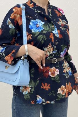 شومیز لینن زارا طرحدار ایتالیایی 1012