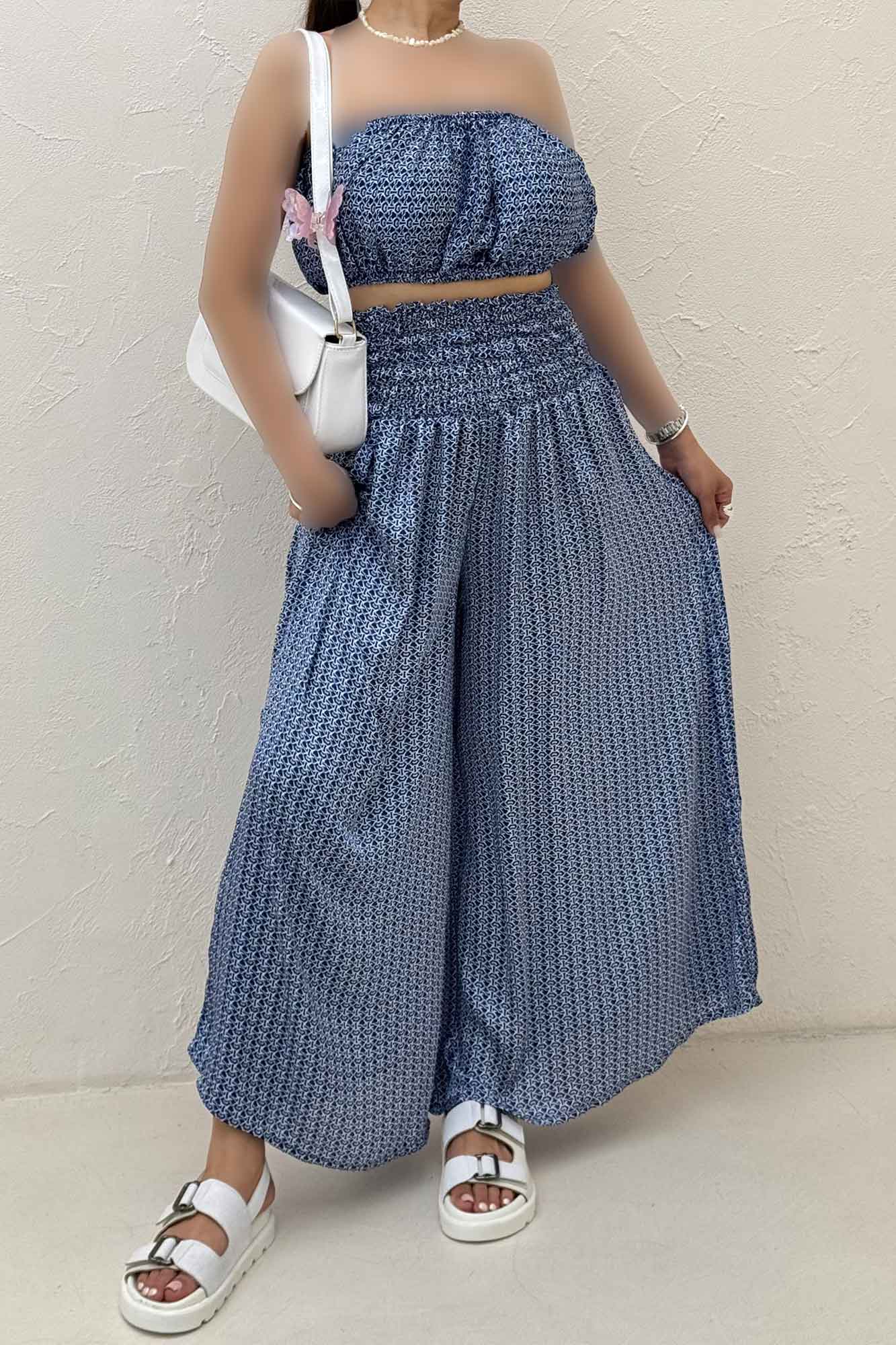 ست دکلته و دامن شلواری  1006