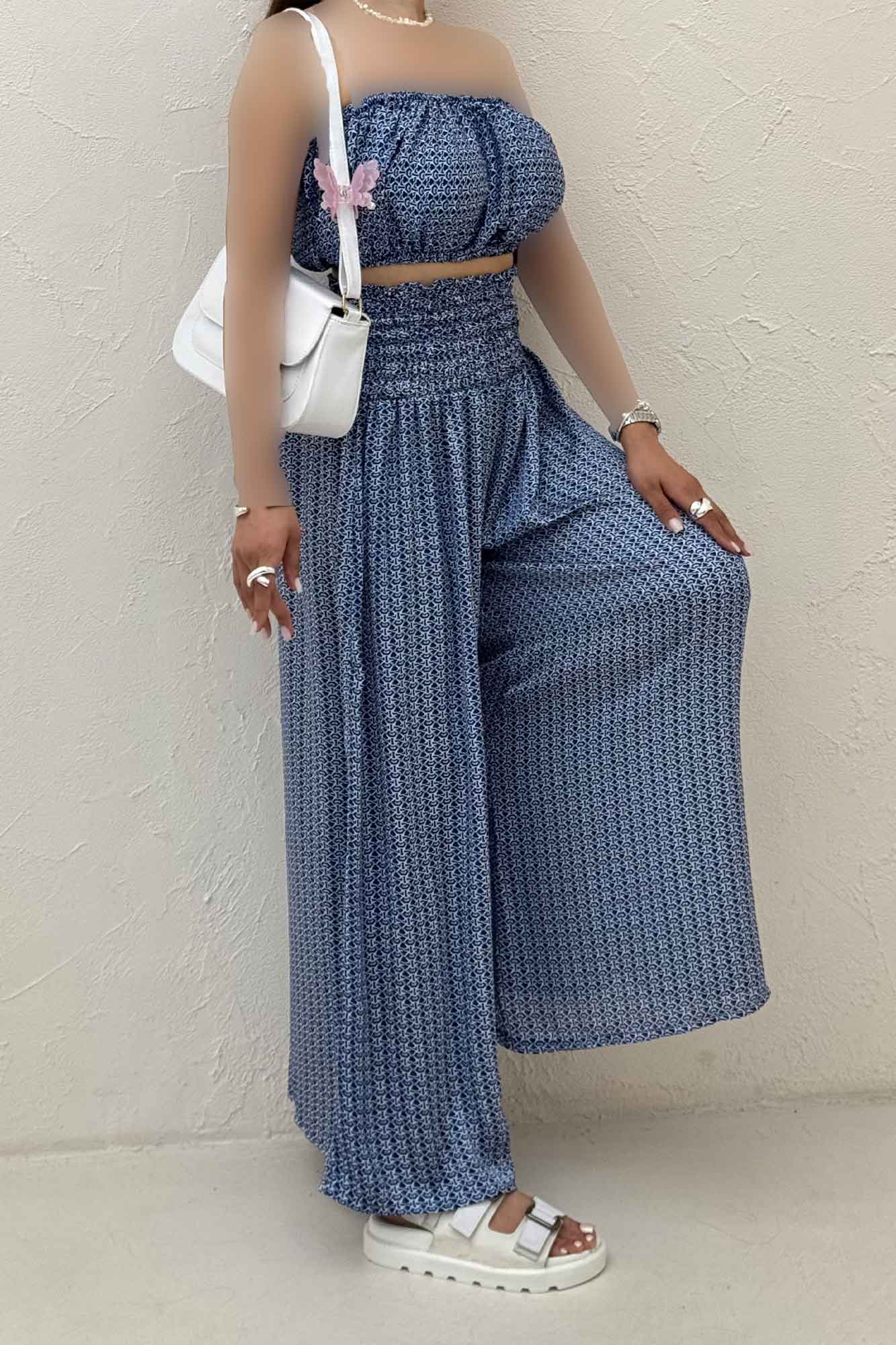 ست دکلته و دامن شلواری  1006