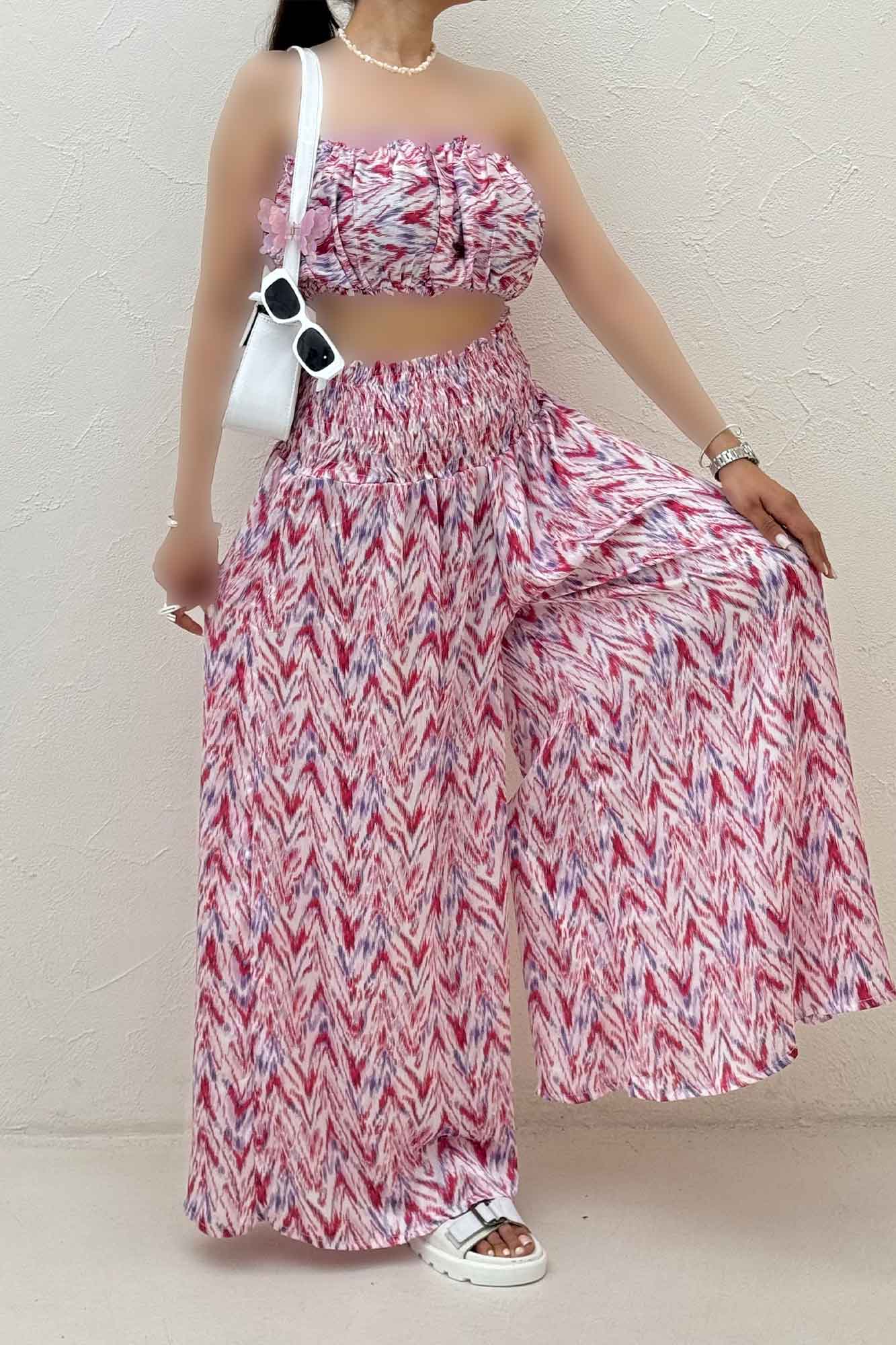 ست دکلته و دامن شلواری  1006