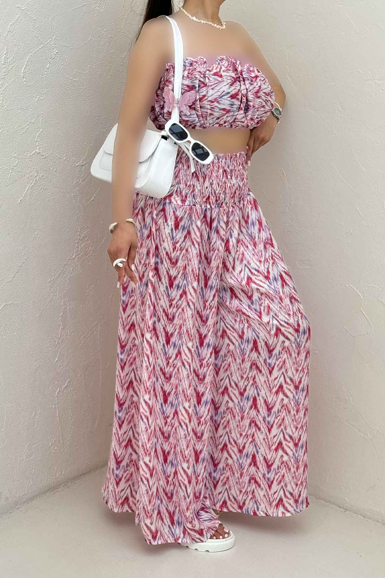 ست دکلته و دامن شلواری  1006