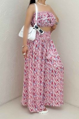 ست دکلته و دامن شلواری  1006