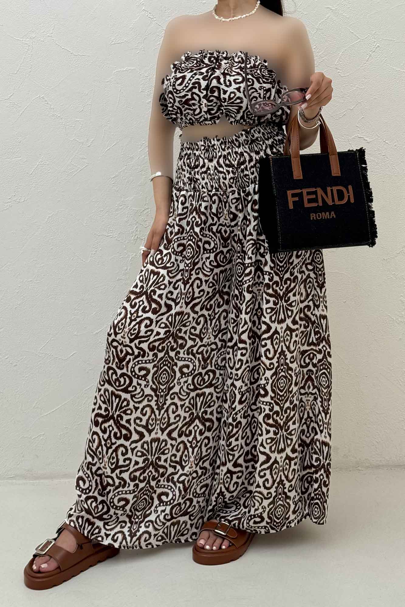 ست دکلته و دامن شلواری  1006