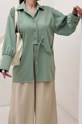 مانتو مازراتی مچ پهن جلو بنددار 