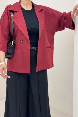 مانتو کتی آستین سه رب یقه انگلیسی شانتونR