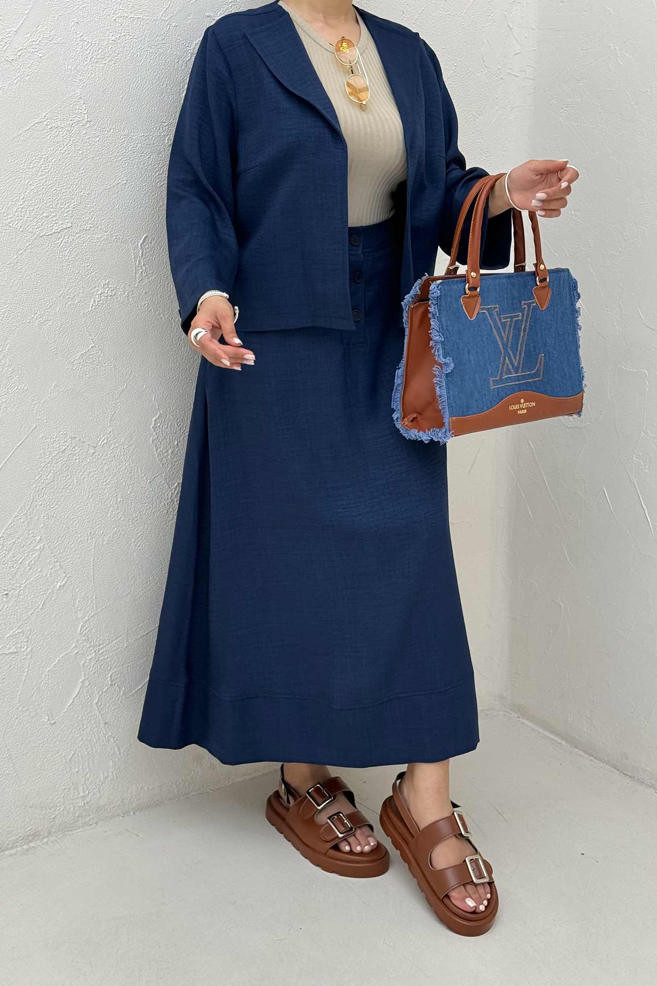 ست کت و دامن شانتون دلین