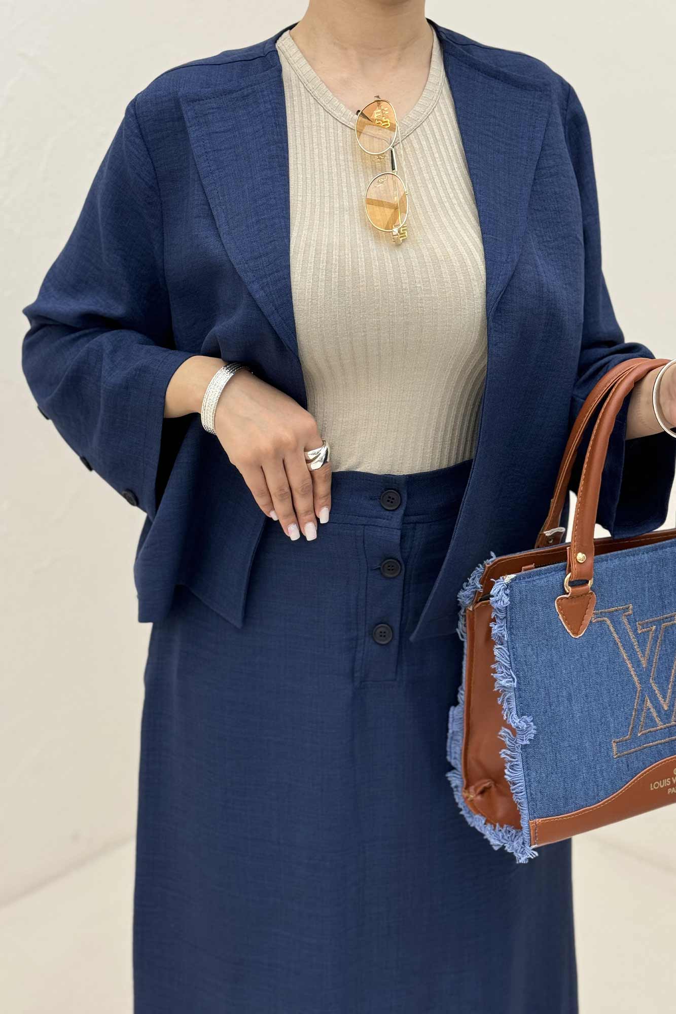 ست کت و دامن شانتون دلین