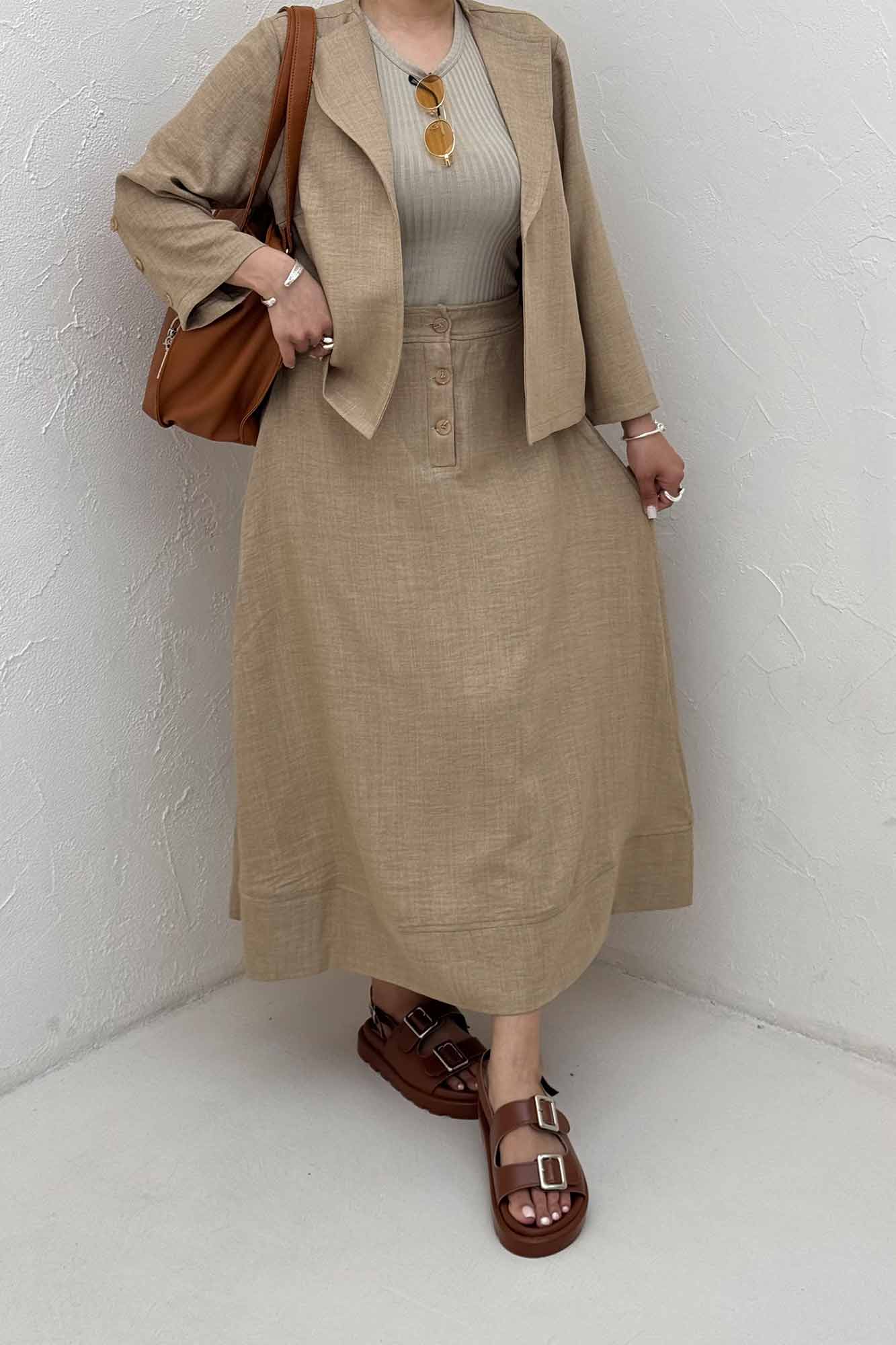 ست کت و دامن شانتون دلین