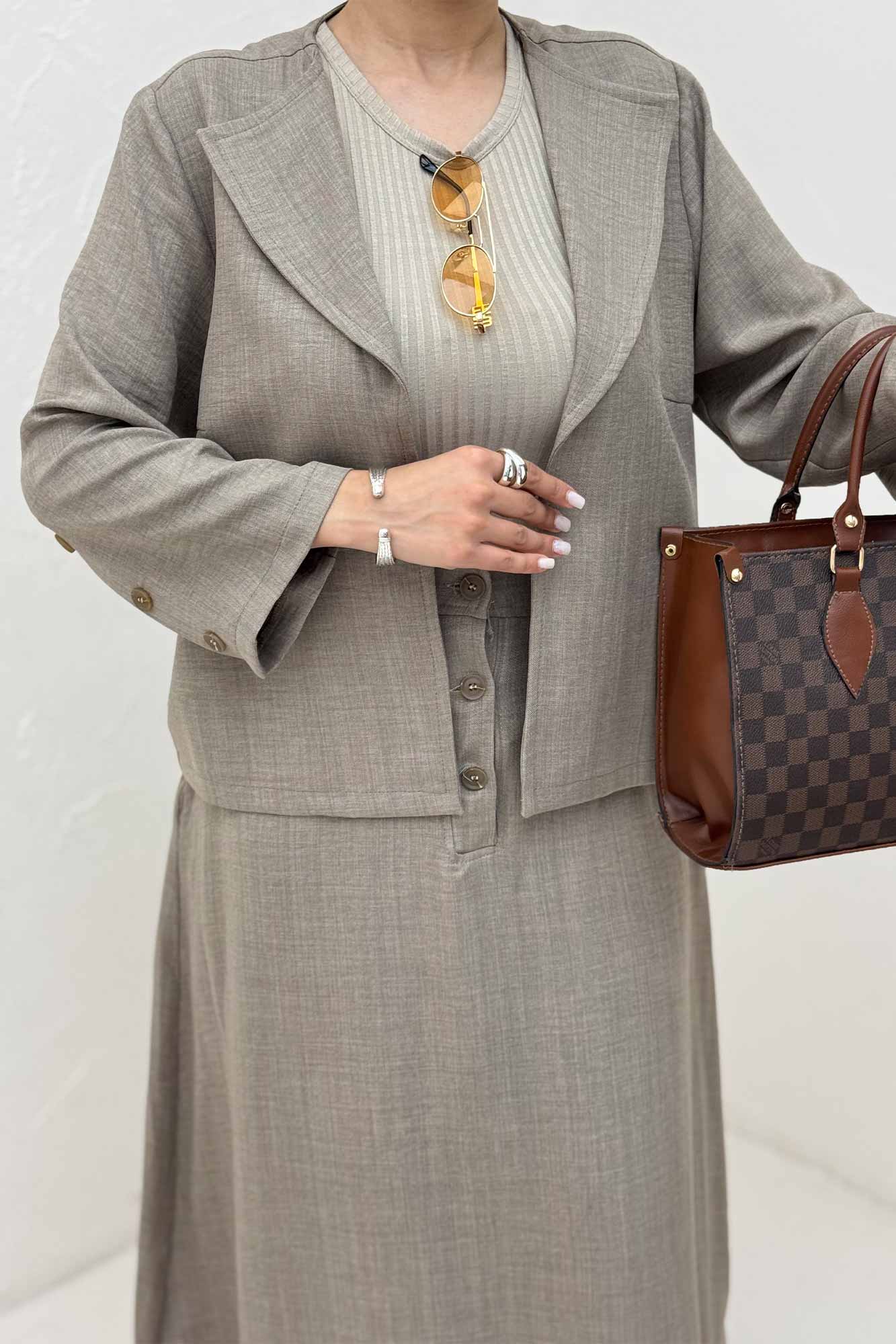 ست کت و دامن شانتون دلین