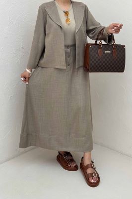 ست کت و دامن شانتون دلین