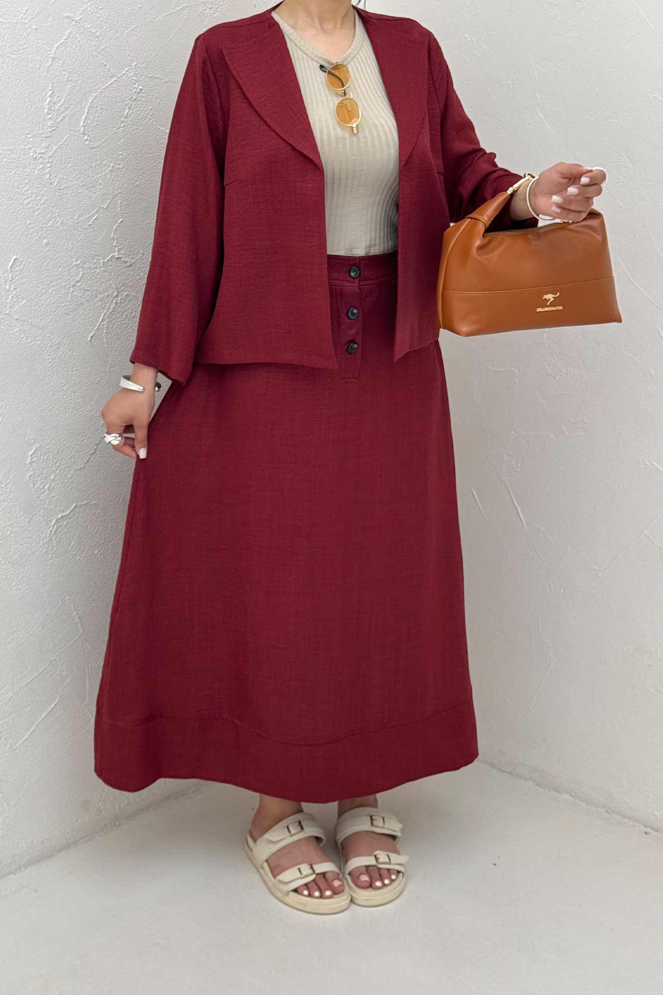 ست کت و دامن شانتون دلین