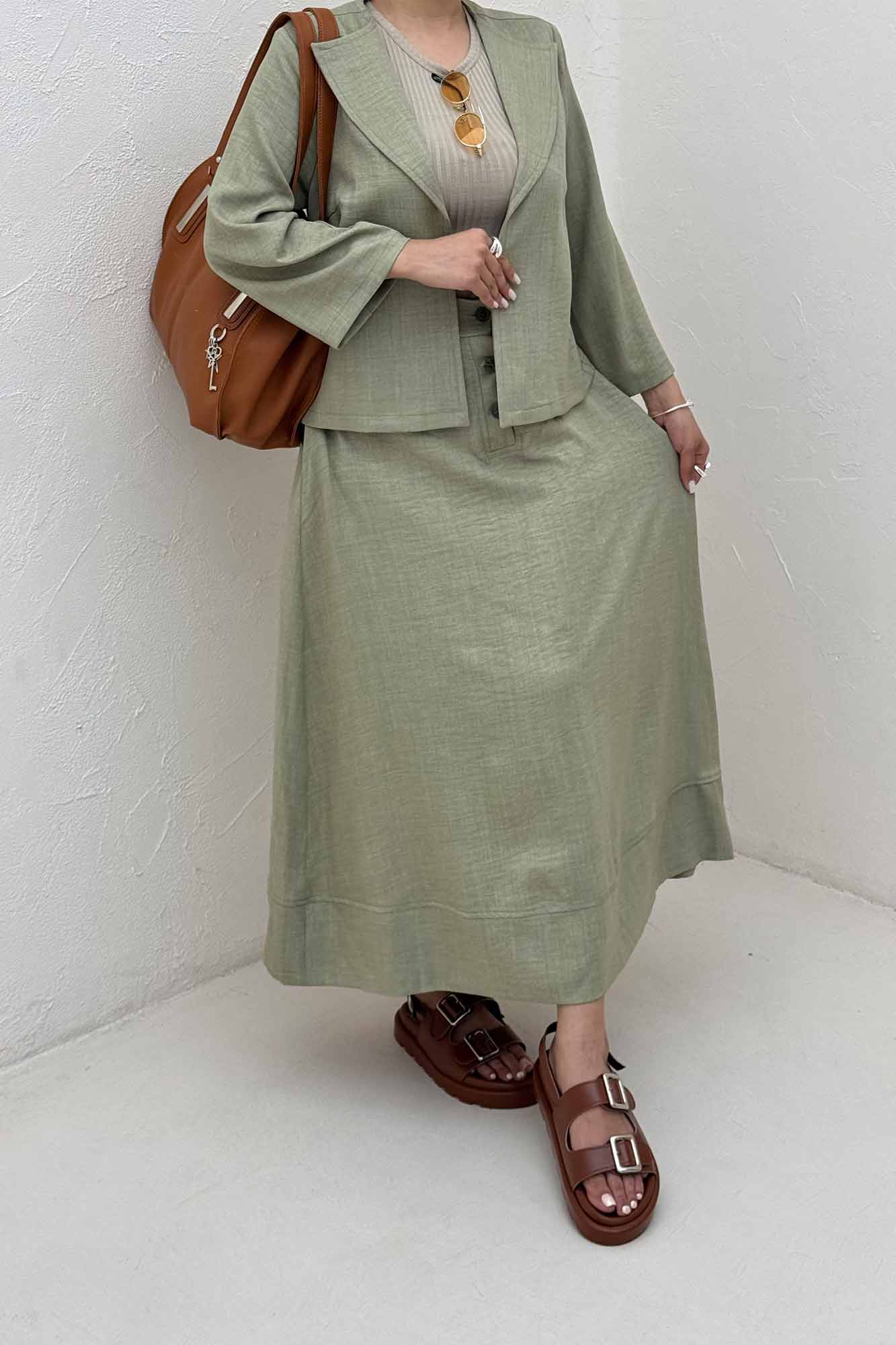 ست کت و دامن شانتون دلین