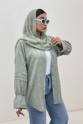 شومیز مانتویی شانتون زارا سر آستین کش