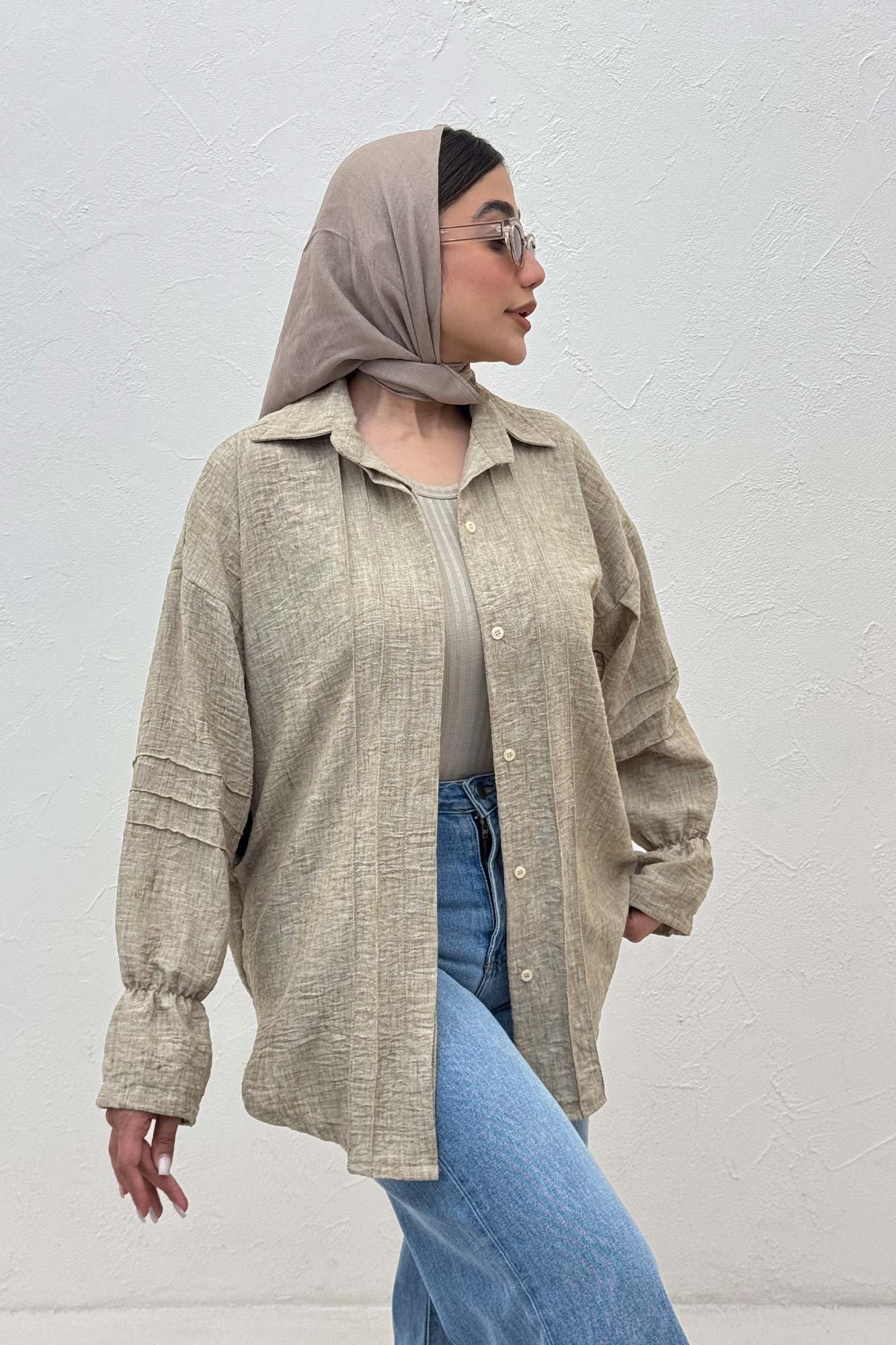 شومیز مانتویی شانتون زارا سر آستین کش