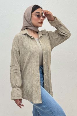 شومیز مانتویی شانتون زارا سر آستین کش