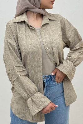 شومیز مانتویی شانتون زارا سر آستین کش