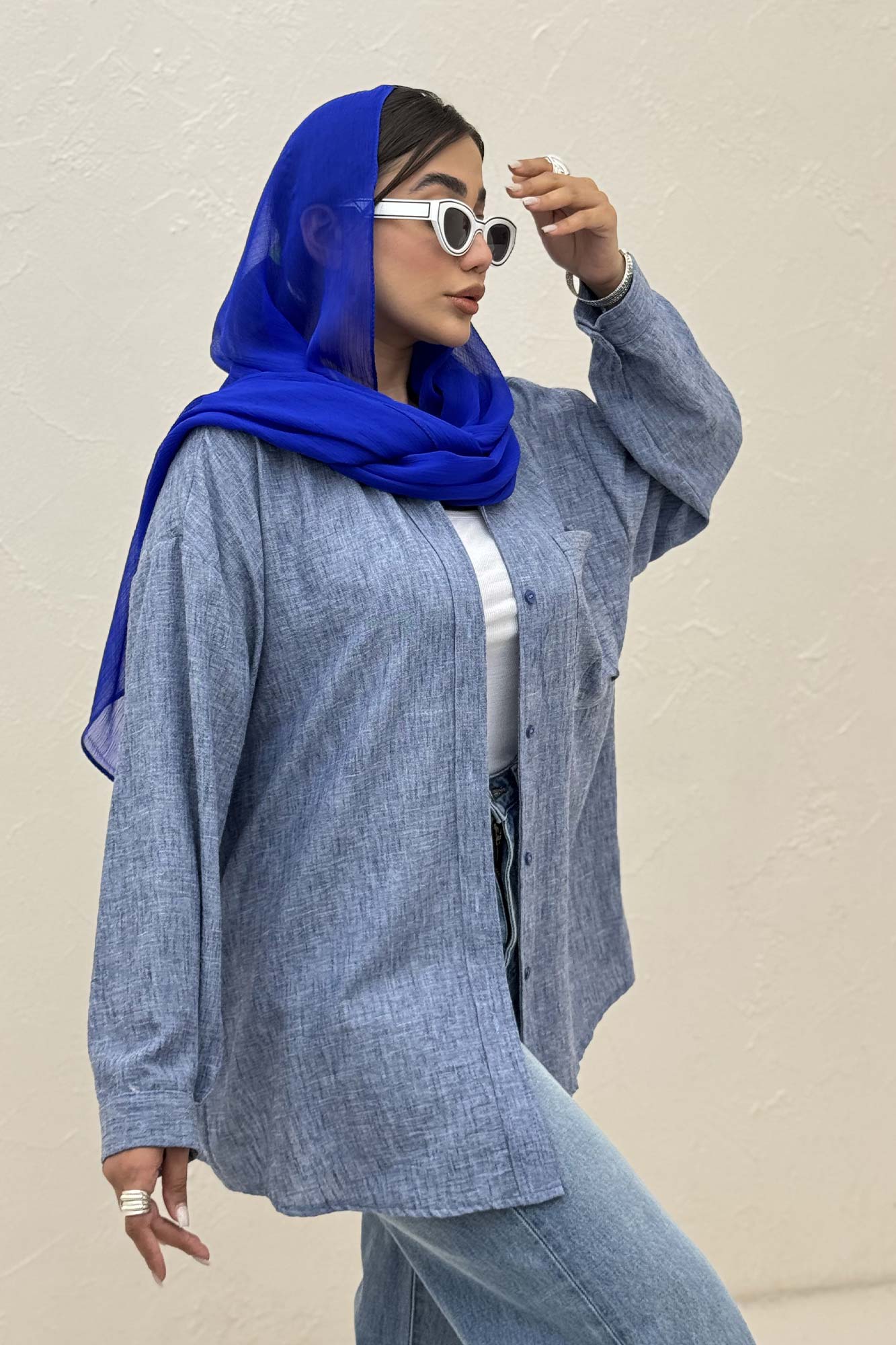 شومیز مانتویی شانتون زارا پشت دکمه 