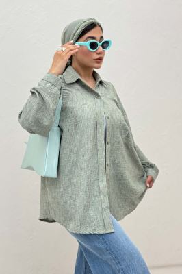 شومیز مانتویی شانتون زارا پشت دکمه 