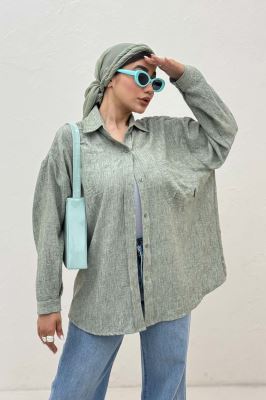 شومیز مانتویی شانتون زارا پشت دکمه 