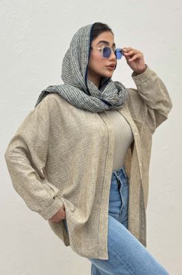 شومیز مانتویی شانتون زارا پشت دکمه 