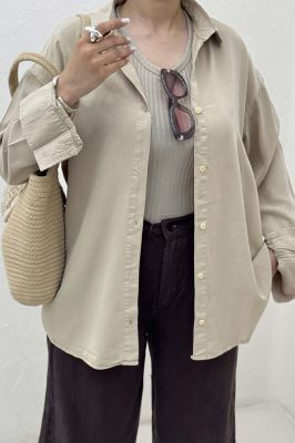 مانتو کتان پایین هلال 0006607