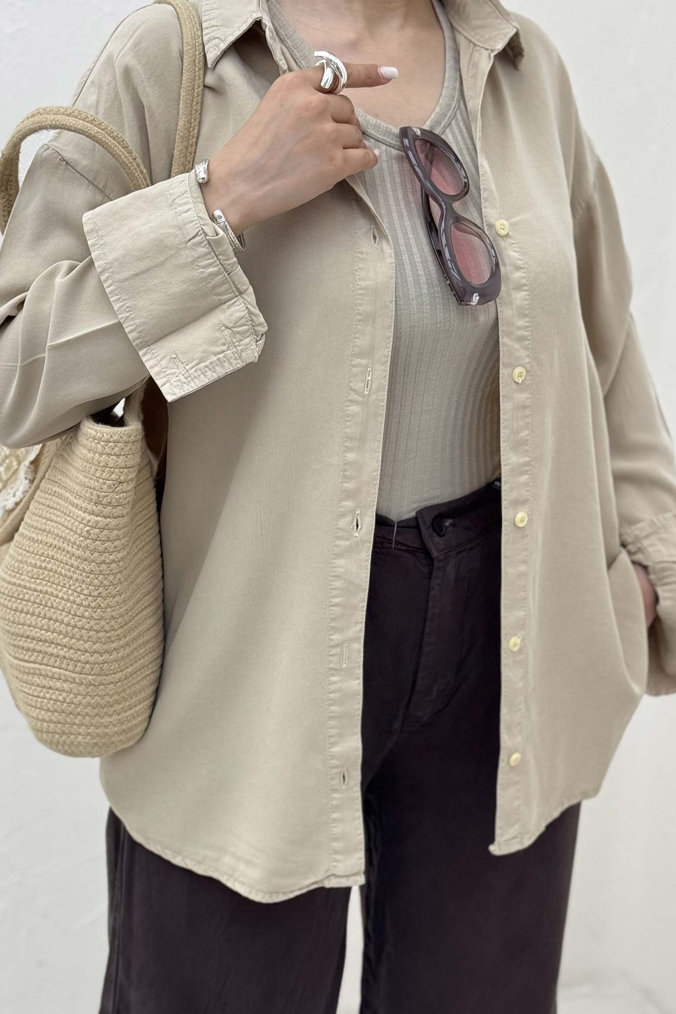 مانتو کتان پایین هلال 0006607