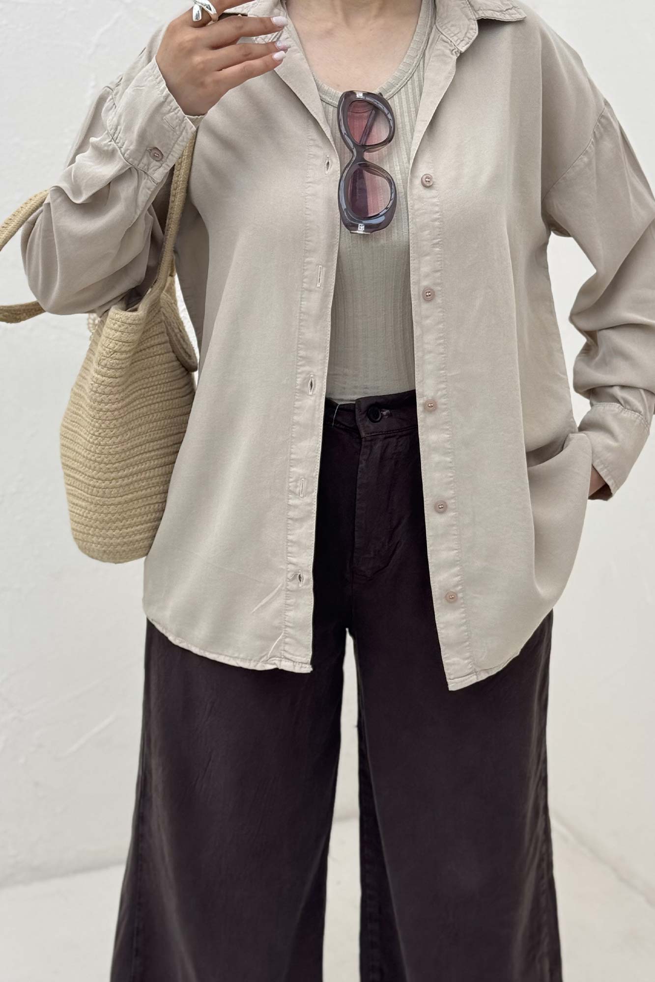 مانتو کتان پایین هلال 0006614