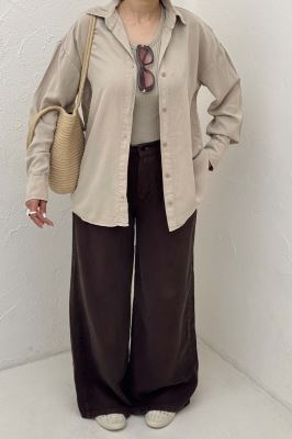 مانتو کتان پایین هلال 0006614