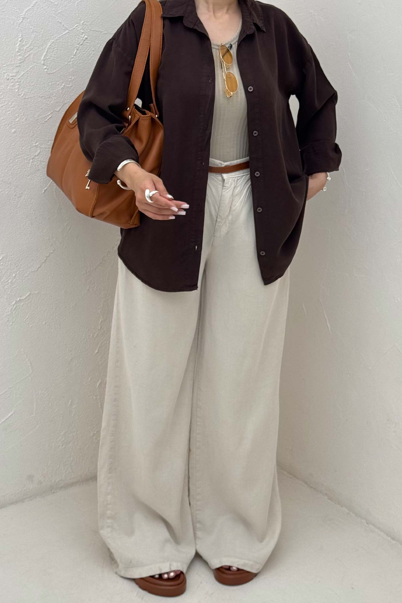 مانتو کتان پایین هلال 0006605