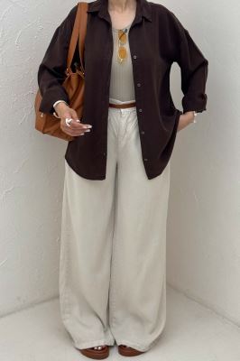 مانتو کتان پایین هلال 0006605