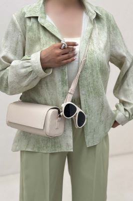 شومیز مانتویی پرینتی دکمه مخفی طرح 1