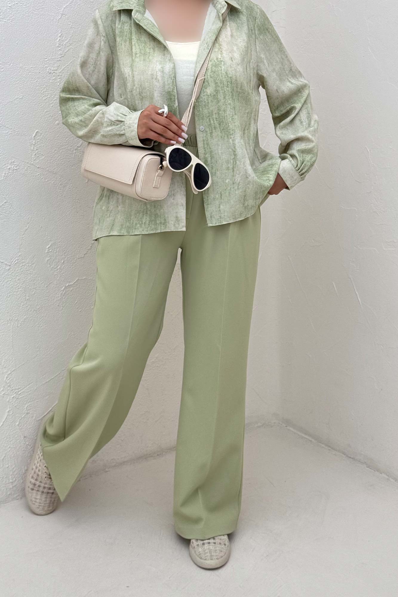 شومیز مانتویی پرینتی دکمه مخفی طرح 1