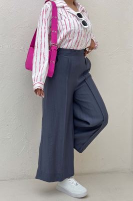 شلوار واید کریشه جلو دوخت