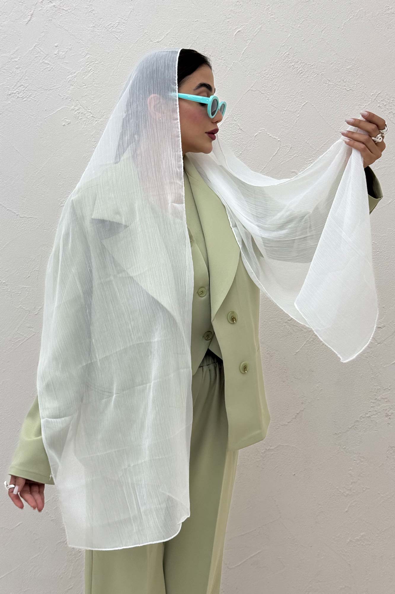 شال ساده حریر