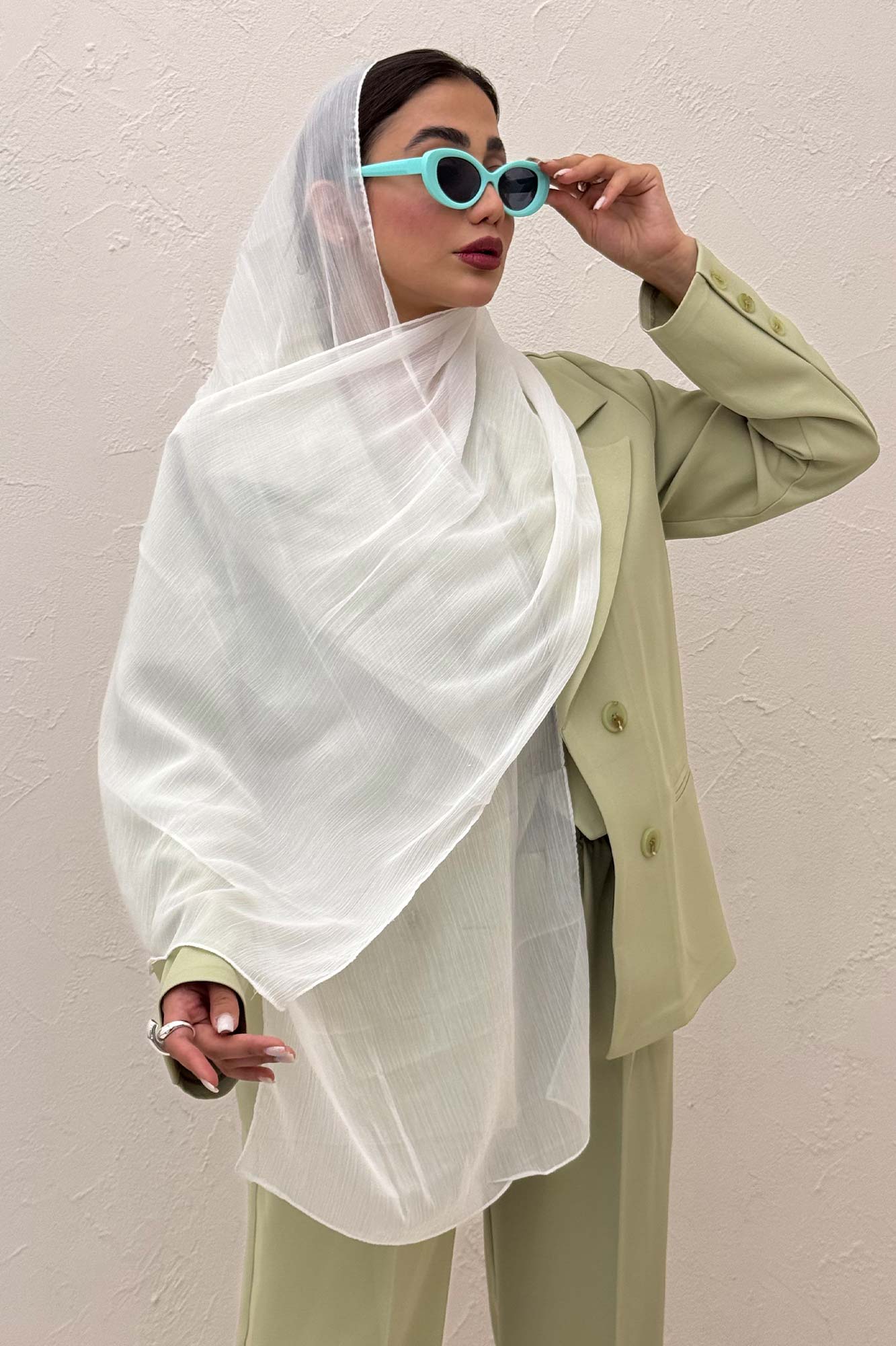 شال ساده حریر