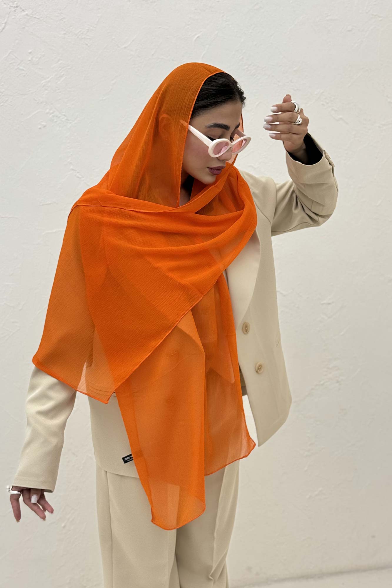 شال ساده حریر