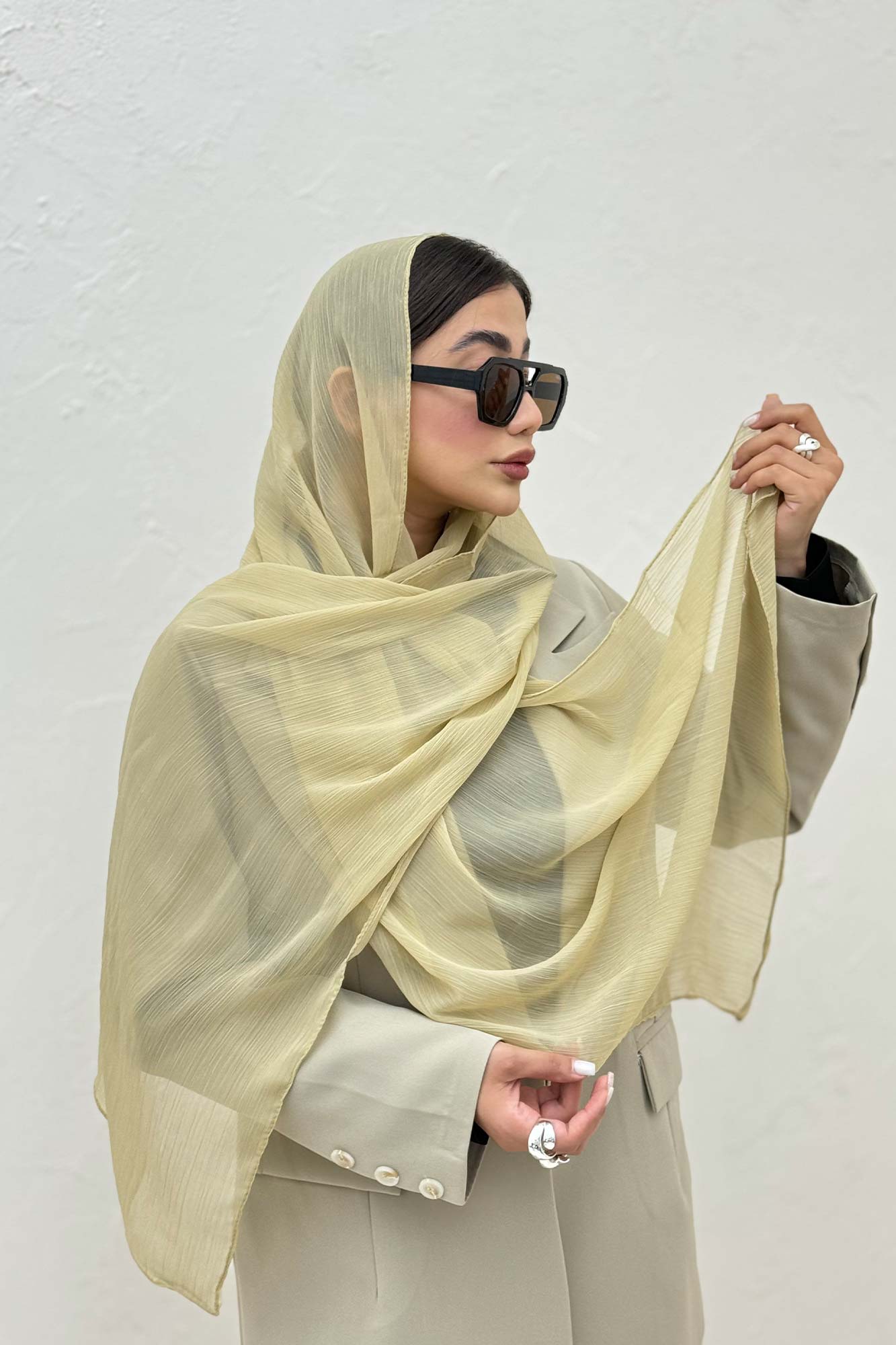 شال ساده حریر